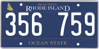 RI license plate 356759
