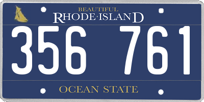 RI license plate 356761