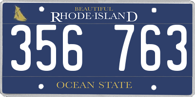 RI license plate 356763