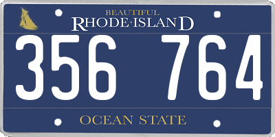RI license plate 356764