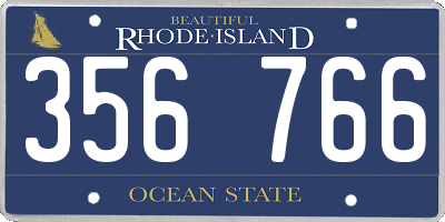 RI license plate 356766