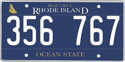 RI license plate 356767