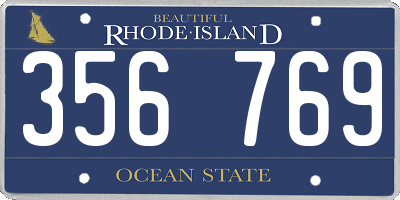 RI license plate 356769