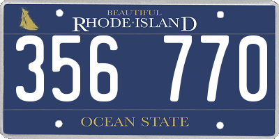 RI license plate 356770