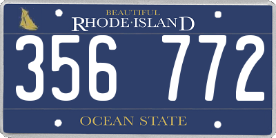 RI license plate 356772