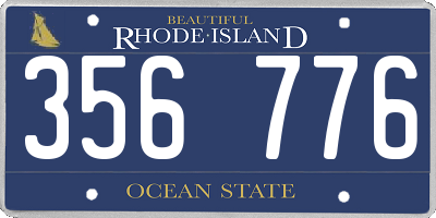 RI license plate 356776