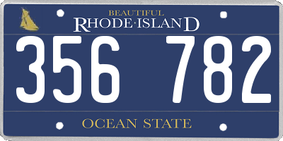 RI license plate 356782