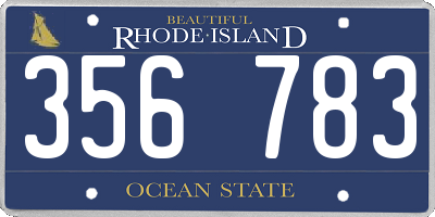 RI license plate 356783