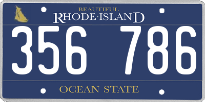 RI license plate 356786