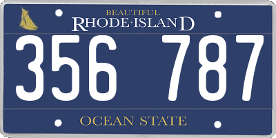 RI license plate 356787