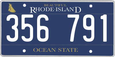 RI license plate 356791