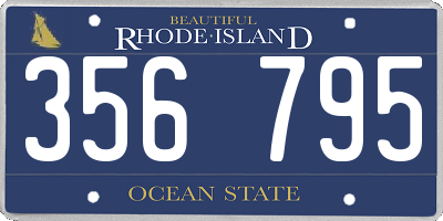 RI license plate 356795