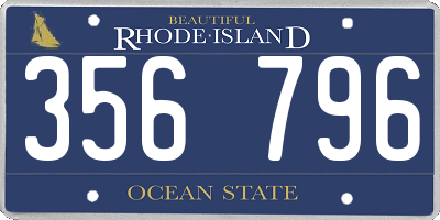 RI license plate 356796