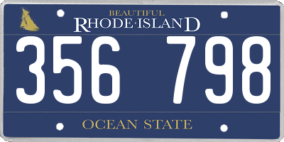 RI license plate 356798