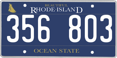 RI license plate 356803
