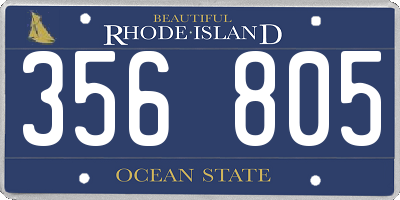 RI license plate 356805