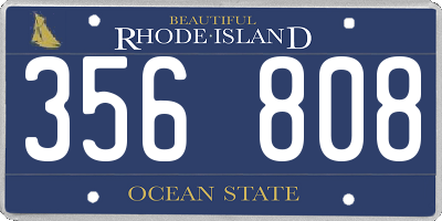 RI license plate 356808