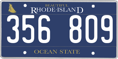 RI license plate 356809