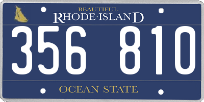 RI license plate 356810