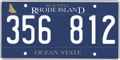 RI license plate 356812