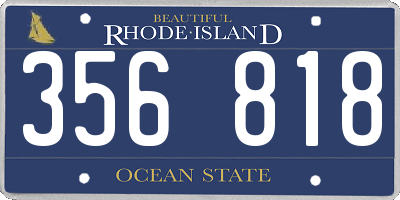 RI license plate 356818