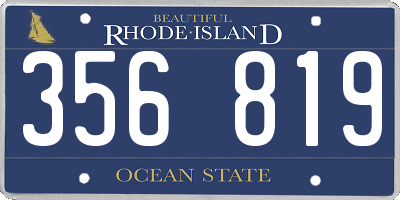 RI license plate 356819