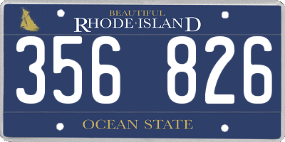RI license plate 356826