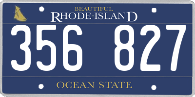 RI license plate 356827