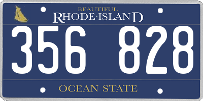 RI license plate 356828
