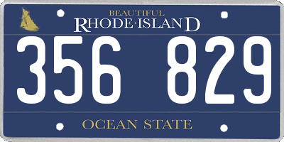 RI license plate 356829
