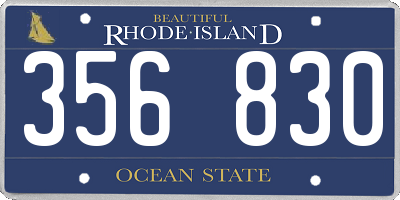 RI license plate 356830