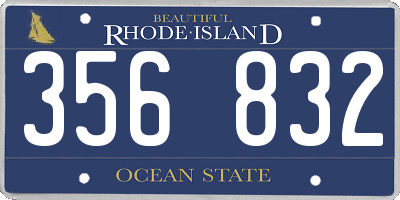 RI license plate 356832
