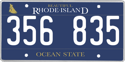 RI license plate 356835