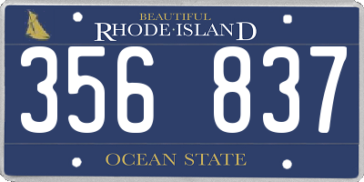 RI license plate 356837