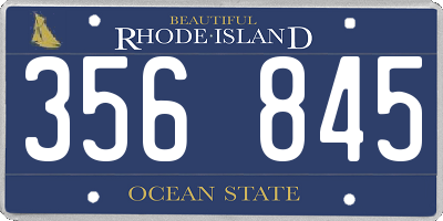 RI license plate 356845