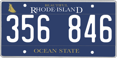 RI license plate 356846