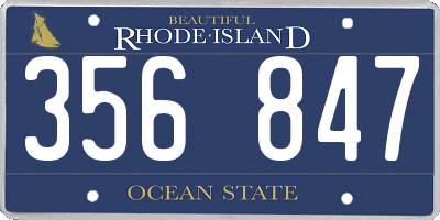 RI license plate 356847