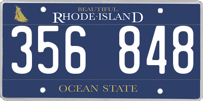 RI license plate 356848