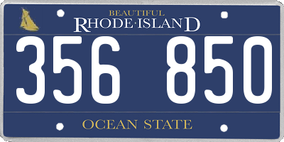 RI license plate 356850