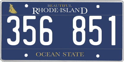 RI license plate 356851