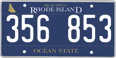 RI license plate 356853