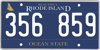 RI license plate 356859
