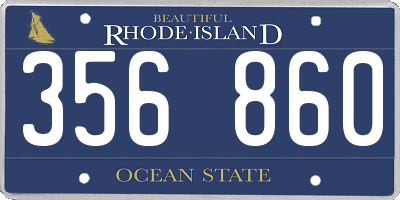 RI license plate 356860
