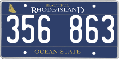 RI license plate 356863