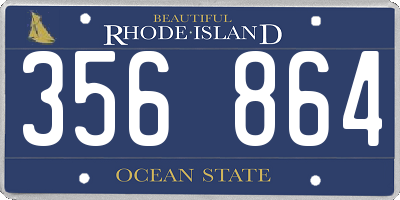 RI license plate 356864