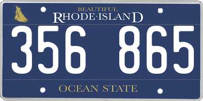 RI license plate 356865
