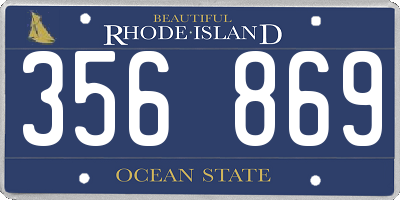 RI license plate 356869