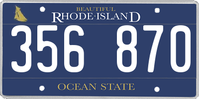 RI license plate 356870