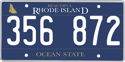 RI license plate 356872