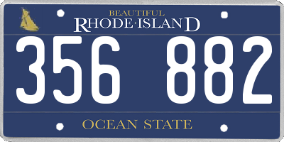 RI license plate 356882